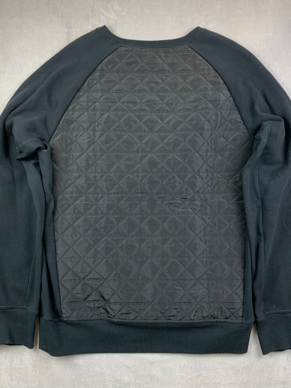 Victorinox Mens Sweater Large Black Quilted Hybrid Crewneck Pullover Tailored - Picture 6 of 6